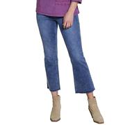 Tru Luxe Jeans Women's Denim Fly Front Kick Crop Jean, Dark Indigo, 16