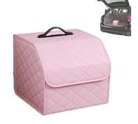 tru-nk Organizer, PU Leather Foldable Car Boot Storage | Divided Multipurpose, Portable | SUV Sedan Pickup RV Vehicle o-rganiser for Under Seat Home Desk Bedroom