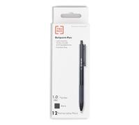 TRU RED Tr59161 Ballpoint Gripped Retractable Pen, Medium Point, 1.0Mm, Black, Dozen