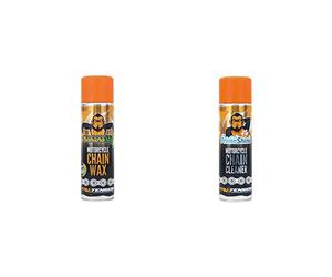 Tru-Tension 006 Motorcycle Chain Wax, 500 ml & 007 Motorcycle Chain Cleaner & Degreaser, 500 ml