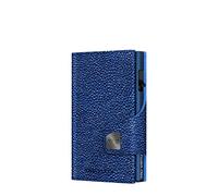 Tru Virtu® Card Holder Click & Slide Sting Ray Blue I Credit Card Holder Wallet I Card-Holder-RFID-NFC-Protection I Wallet Made of Real Italian Leather I Purse I Slim Wallet