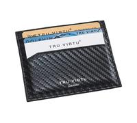 Tru Virtu® Ultra Slim Wallet Carbon Card Holder I Credit Card Holder I Card Holder RFID NFC Protection I Card Holder Made of Genuine Italian Leather