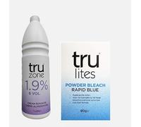Tru zone 1.9% 6vol Cream Peroxide 1 Litre & Trulites Rapid Blue Powder Hair Bleach 80g