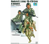 Trumpeter 00415 1:35th scale Modern U.S. Army CH-47D Crew & Infantry