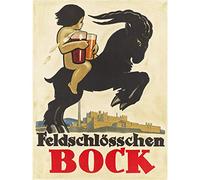 Trub & Co. Feldschlosschen Goat Beer Ale Advert Large Wall Art Print Canvas Premium Mural