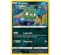 Trubbish 110/185 Common Pokemon Card (SWSH04 Vivid Voltage) + 1x TitanCards® Toploader