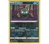 Trubbish 117/192 Common Reverse Holo Pokemon Card (SWSH Rebel Clash) + 1x TitanCards® Toploader