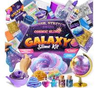 Trubic Galaxy Slime Kit for girls, Globe and Magic Potion Bottles Kits, Clear Crystal/Butter/Glow in the Dark Slime Making Kit, DIY Craft Birthday Party Favors Toys for kids girls boys 7 8 9 10 11 12