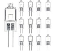 Trubuyware G4 Halogen Bulbs 20W, 12 Pack Halogen Light Bulbs 12V 20W Warm White 2700K, Clear Capsule 2 Pin Lamp Bulb Dimmable for Cooker Hood, Cabinet, Table Lamps, Ceiling Lights