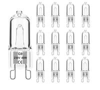 Trubuyware G9 Halogen Bulbs 40W, G9 Halogen Light Bulbs Warm White 2700K, Capsule Bulb Dimmable 230V for Ceiling Lights, Crystal Lamps, Chandeliers，Ovens, Microwave, Non Flicker,12 Pack