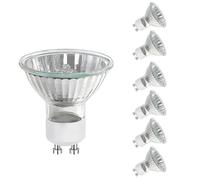 Trubuyware GU10 50W Halogen Light Bulbs, GU10 Halogen Spotlight Bulbs Dimmable, 230V Spot Light Bulbs 2 Pins for Ceiling Light, 2700K Warm White, 6 Pack