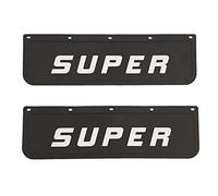 Truck 2 pcs Mud Flaps for SCANIA Lorry Rigid Trailer in Black Heavy Duty Rubber with 3D Embossed Inscription SUPER 60x18cm/23.6x7in