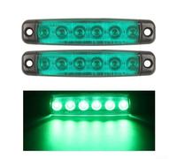 Truck 6LED Side Light Bar for Trailers Ultra Thin Strobe Light with Strong Illumination for Enhanced Road Safety (Green)
