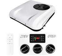 Truck Air Conditioner, Universal for RV Rooftop AC Unit, Quiet A/C Unit Fast Cooling for Light Duty Truck Trailer Boat Motorhome Tractor Caravan White-12V