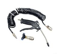 Truck Air Duster Blow Tool with 5m Spiral Hose - Heavy Duty Compressed Air Tool for Workshop Car Cleaning Industrial Dust Remover Metal Nozzle Kit