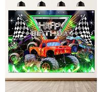 Truck Backdrop Monster Birthday Jam Grave Digger Boys Party Decorations