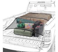 Truck Bed Net, Highly Elastic Cargo Net for Pickup Truck Bed, Stretchable Mesh Organizer for Pickup Trunk Bed, Suitable for Daily Light Loads of Trucks, 4'x4’ Stretches to 7‘x 7’