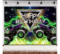 Truck Birthday Backdrop 7Wx5H Monster Car Grave Digger Party Decorations