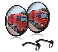 Truck Blind Spot Mirror,5.7" Large Arc HD Glass Convex Wide Angle Rear View Mirror Back Mirror Adjustable Auxiliary Mirrors or Caravan, Trailer, Campervan, RV, Buses,Truck (2)