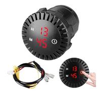 Truck Cab Electronic Timer - 12V 24V Car Dashboard Clock with LED | Waterproof Touch Display for Riders City Riding Commuting, Green Backlight Small Sizes