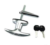 Truck Cap Locking THandles, Zinc Alloy Camper Canopy Lock With 2 Keys Camper Shell Locks T-Handle For Truck Canopy(B)