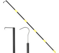 Truck Cargo Grabber, 6 Ft Cargo Grabber Reach Retriever Tool, Adjustable Pickup Truck Bed Retriever Tool with Two Hooks, Black