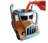 Truck Coffee Mug - Creative Semi-Trailer-Shaped Beer Cups | Funny Coffee Cup, Ceramic Glassware & Drinkware for Tea, Juice, Milk, Latte, Hot Chocolate | Handcrafted Driver Gift