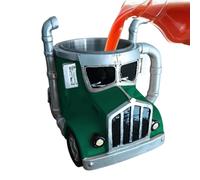 Truck Coffee Mug - Creative Semi-Trailer-Shaped Beer Cups | Funny Coffee Cup, Ceramic Glassware & Drinkware for Tea, Juice, Milk, Latte, Hot Chocolate | Handcrafted Driver Gift