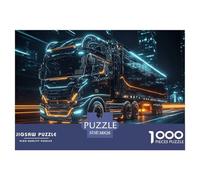 Truck - Cyber City 1000 Piece 。 Puzzles for Adults - Colourful, Challenging & Brainteasing Adults 。 Puzzle - Puzzle The Future - 100% Recycled Cardboard - 1000pcs -38x26cm/1000pcs