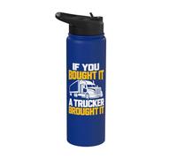 Truck Driver Big Rig Road Trucker Stainless Steel Insulated Water Bottle