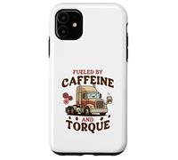 Truck Driver Fueled by Caffeine and Torque Kawaii Trucker Case for iPhone 11
