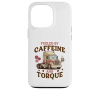 Truck Driver Fueled by Caffeine and Torque Kawaii Trucker Case for iPhone 13 Pro
