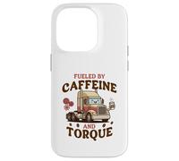 Truck Driver Fueled by Caffeine and Torque Kawaii Trucker Case for iPhone 14 Pro