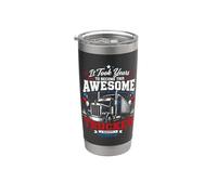 Truck Driver Happy Birthday Humor Fun Tee Trucker Trucks Stainless Steel Insulated Tumbler