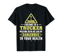 Truck Driver I Love My Trucker Wife Girlfriend Girl T-Shirt