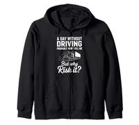 Truck Driver Trucker Semi Truck Big Rig CDL for Men Women Zip Hoodie
