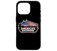 Truck Drivers America's Backbone Patriotic Trucker Truckie Case for iPhone 16 Pro