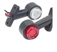 Truck Dual Face LED Side Marker Parking Light White Red Clearance Lights For Trailer Tractor RV Van Lorry Position Lamp 12V 24V Mirror Indicator Lamp(Rear right)