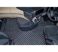 TRUCK ECO LEATHER FLOOR SET-BLACK- FIT MERCEDES ACTROS MP5 BIG-GIGA SPACE CAB WITH LIFTING PASSENGER SEAT