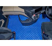TRUCK ECO LEATHER FLOOR SET-BLUE - FIT MERCEDES ACTROS MP5 BIG-GIGA SPACE CAB WITH LIFTING PASSENGER SEAT