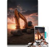 Truck Excavator Adult Jigsaw Puzzles 1000 Pieces,Stress Reliever Difficult Challenge Deal As Gifts for The Whole Family (50x75cm)
