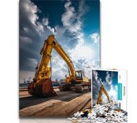 Truck Excavator Jigsaws Puzzles 1000 Pieces for Teenagers Gifts,Educational Games Home Decoration Deal As Gifts for The Whole Family (38x26cm)