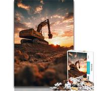 Truck Excavator Puzzles 1000 Pieces for Teenagers,Challenging Game And Family Play with Fully Interlocking Randomly Shaped Pieces (38x26cm)