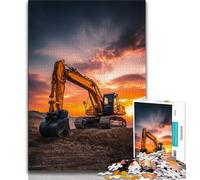 Truck Excavator Puzzles for Adults Teens 1000pc Puzzle,Challenging Game And Family Play with Fully Interlocking Randomly Shaped Pieces (75x50cm)