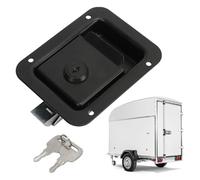 Truck Flat Lock - Stainless Steel 5 x 4 Inch Embedded Flat Lock with Two | Door Locks for High Performance Compartment | High Security RV Trailer Panel Lockks for Caravans, Engineering Vehicles