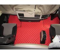 TRUCK Floor mats for MAN TGX 2018-2021 AUTOMAT RIGHT HAND DRIVE red ECO LEATHER