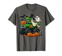 Truck Ghost Pumpkin Dinosaur T-Rex Halloween Costume Kids T-Shirt