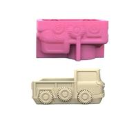 Truck Gypsum Silicone Mold Succulents Concrete Flower Pot Vase Plaster Cement Mold Clay Holder Small Truck Silicone
