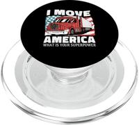 Truck I move america whats your superpower PopSockets PopGrip for MagSafe