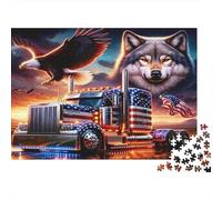 Truck Jigsaw Puzzle 1000 Piece Jigsaw Puzzle for Adults Wolf 1000 Pieces Puzzle Game Family Relaxation Focus 38x26cm/1000pcs